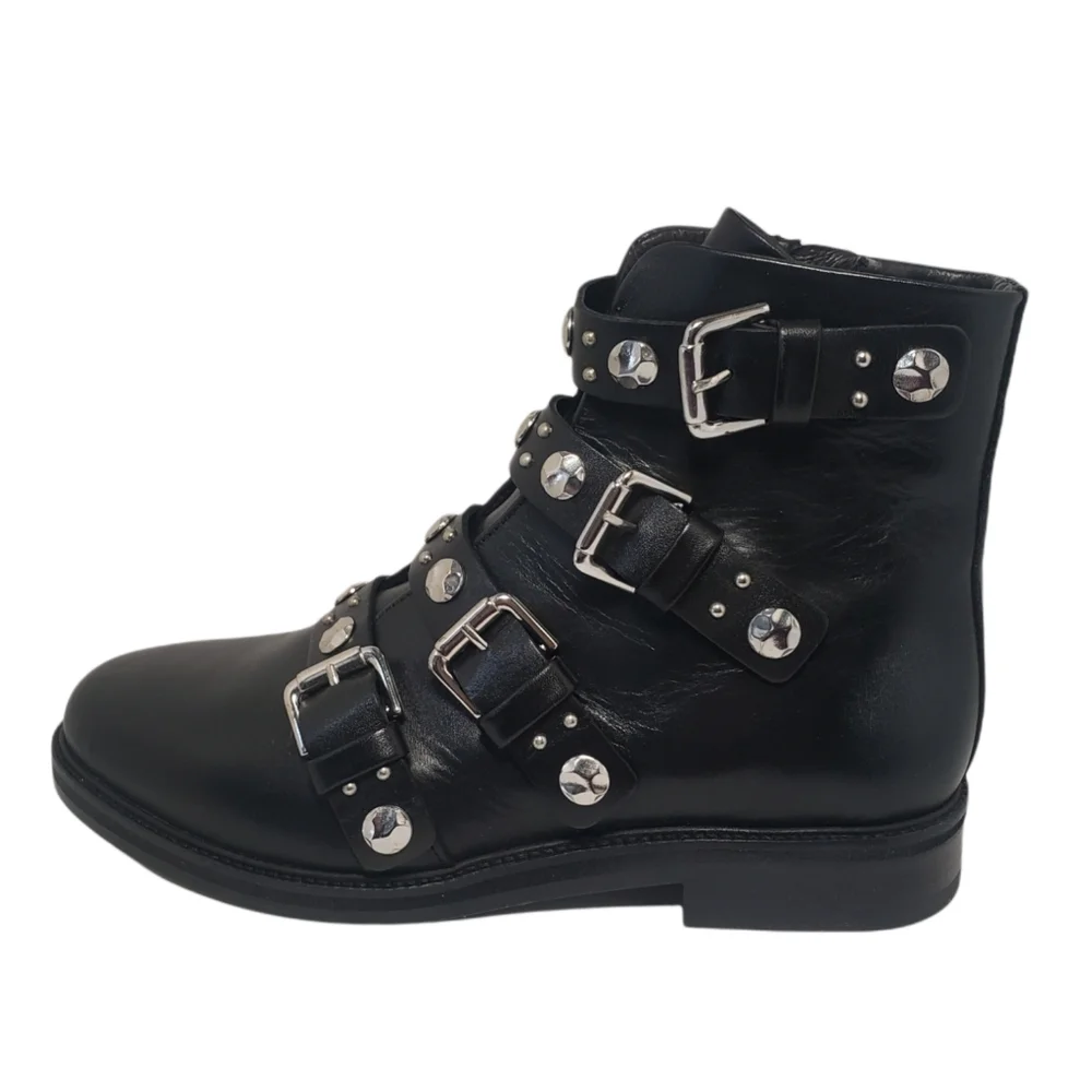 Maje Fortuna Studded Leather Boots Black SOLD OUT ONLINE Women's - Picture 14 of 16